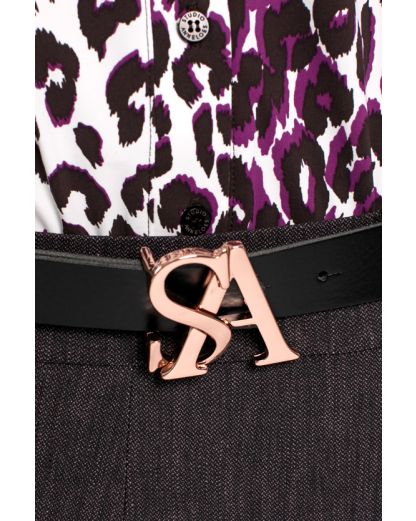Studio Anneloes SA logo buckle leather belt