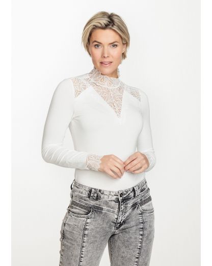 Tramontana Top Jersey Lace Details