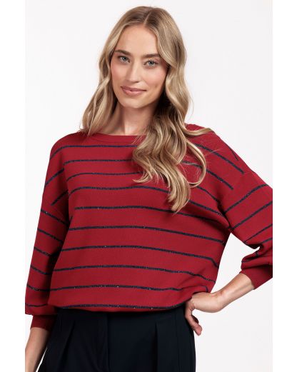 Studio Anneloes Farah stripe lurex pullover