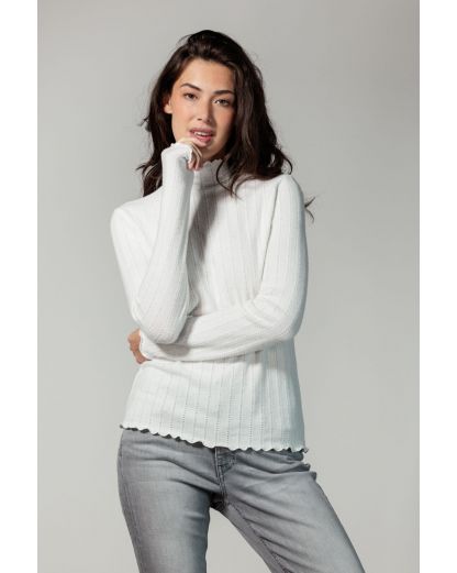 Tramontana Top Fancy Mock Neck