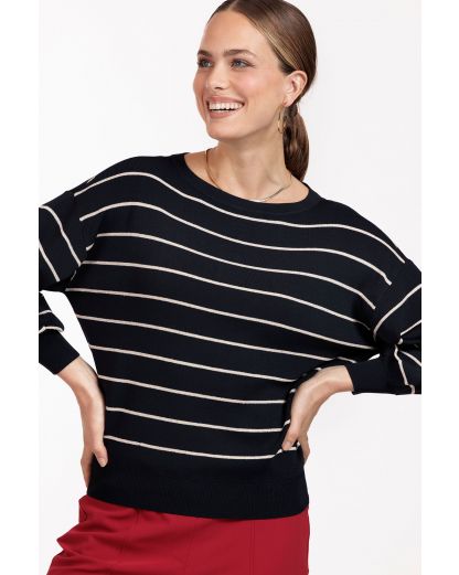 Studio Anneloes Farah stripe lurex pullover