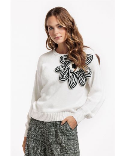 Studio Anneloes Valerie chunky flower pullover