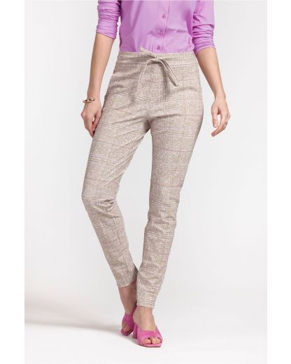 Studio Anneloes Downstairs bonded check trousers