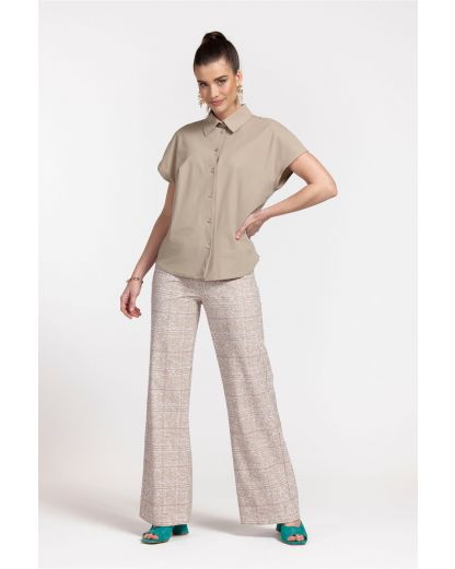 Studio Anneloes Meghan bonded check trousers